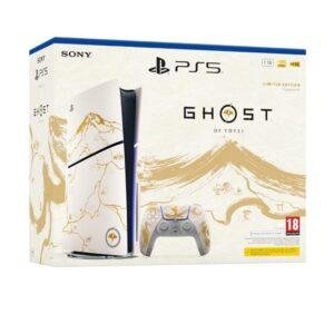 Sony PlayStation 5 Slim Disc Edition Console – Ghost of Yotei Gold Limited Edition Bundle