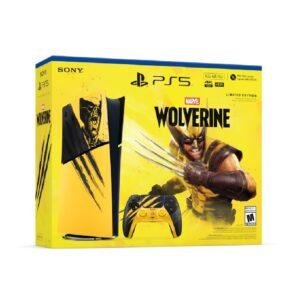 Sony PlayStation 5 Slim Digital Edition – Wolverine Battle Yellow Limited Edition Bundle